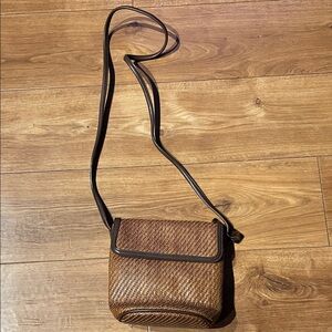 Fossil Wicker Woven Crossbody Bag